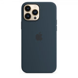 Apple Original iPhone 13 Pro Max Cover Silicone Case MagSafe Bläckblå