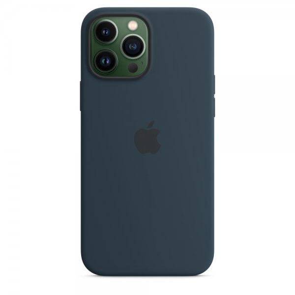 Apple Original iPhone 13 Pro Max Cover Silicone Case MagSafe Bläckblå