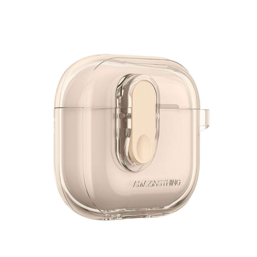 Amazingthing AirPods 4/5 Cover Minimal Click Beige