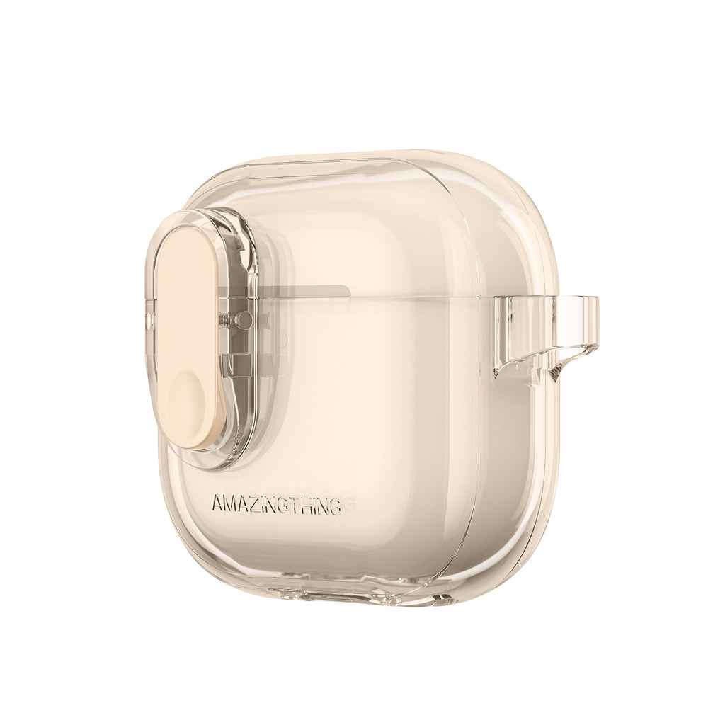 Amazingthing AirPods 4/5 Cover Minimal Click Beige