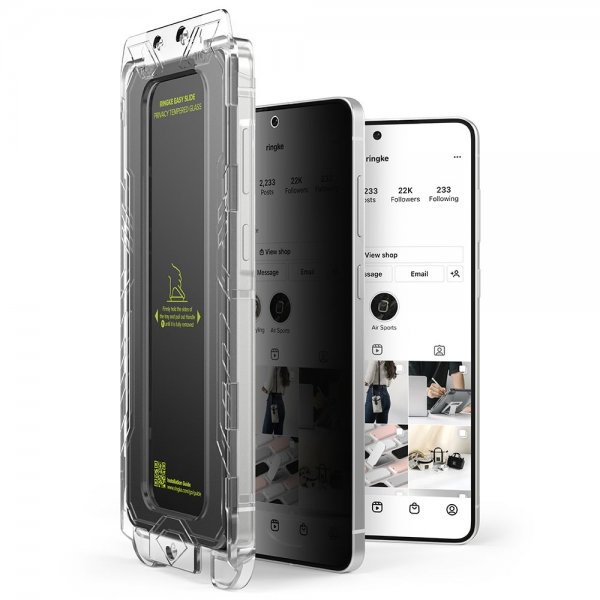 Ringke Samsung Galaxy S25 Edge Skærmbeskyttelse Easy Slide Privacy 2-pak