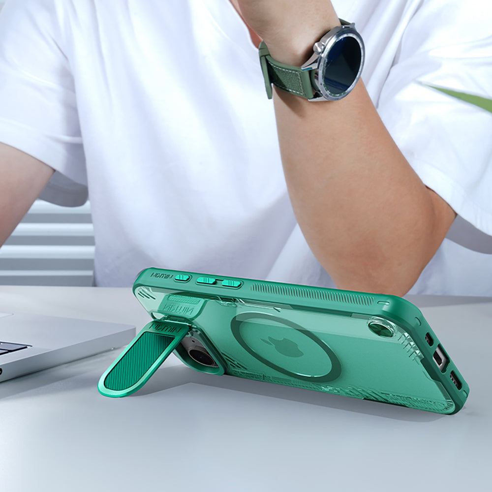 Nillkin iPhone 16e/iPhone 17e Cover Iceblade Prop MagSafe Grøn