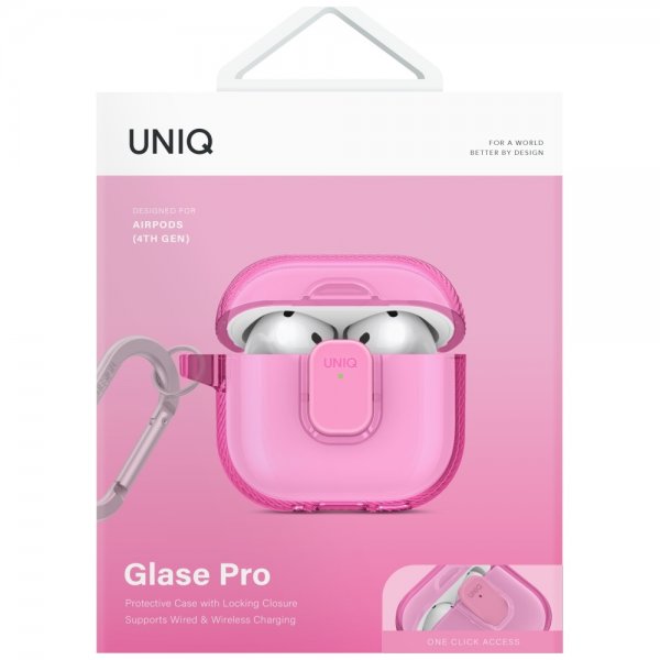 UNIQ AirPods 4 Cover Glase Pro Rosa