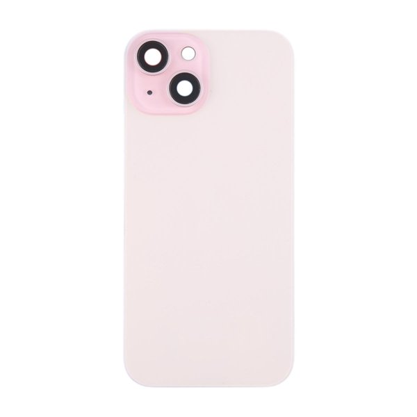 iPhone 15 Bagside Glas med Magnet og Kameralinse - Rosa