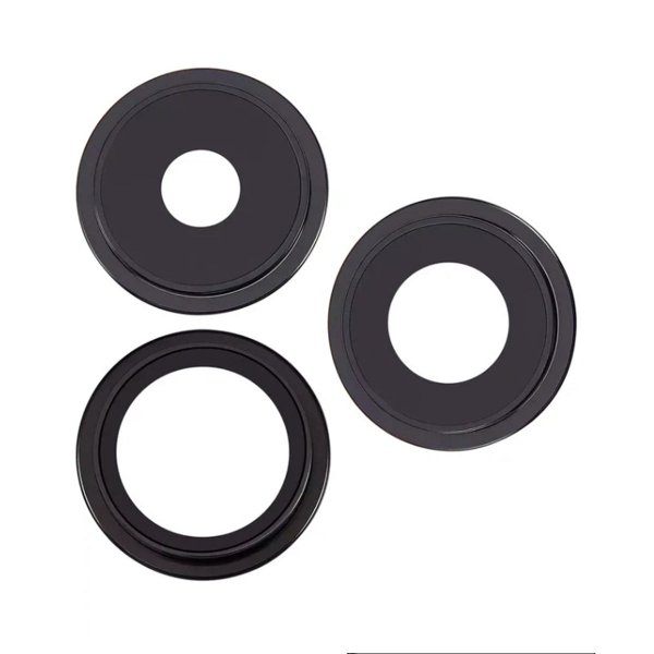 Kameralinse med metalramme iPhone 15 Pro - Sort