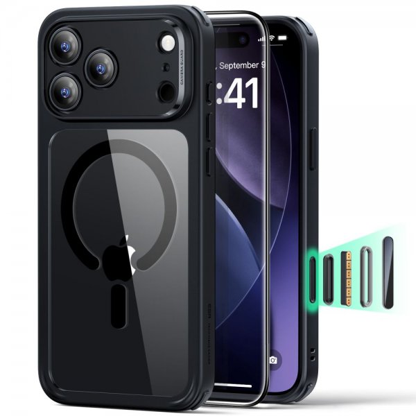 ESR iPhone 17 Pro Cover og Skærmbeskytter Classic Hybrid MagSafe Sæt Sort Gennemsigtig