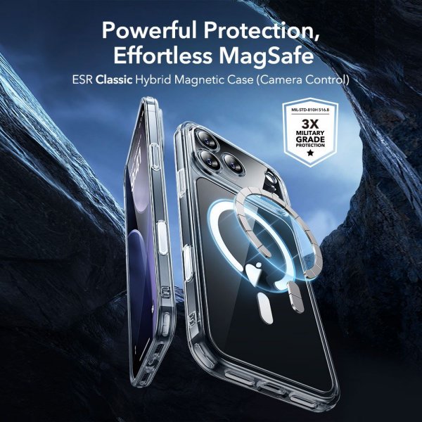 ESR iPhone 17 Pro Max Cover og Skærmbeskyttelse Classic Hybrid MagSafe Sæt Transparent