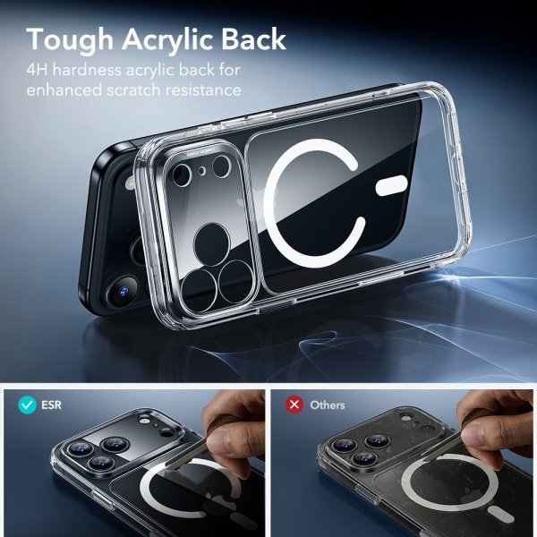 ESR iPhone 17 Pro Max Cover og Skærmbeskyttelse Classic Hybrid MagSafe Sæt Transparent