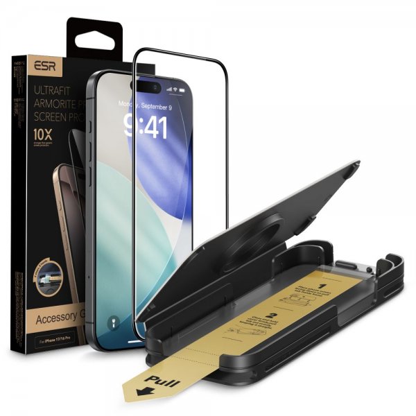 ESR iPhone 16 Pro/iPhone 17 Skærmbeskyttelse UltraFit Armorite Pro