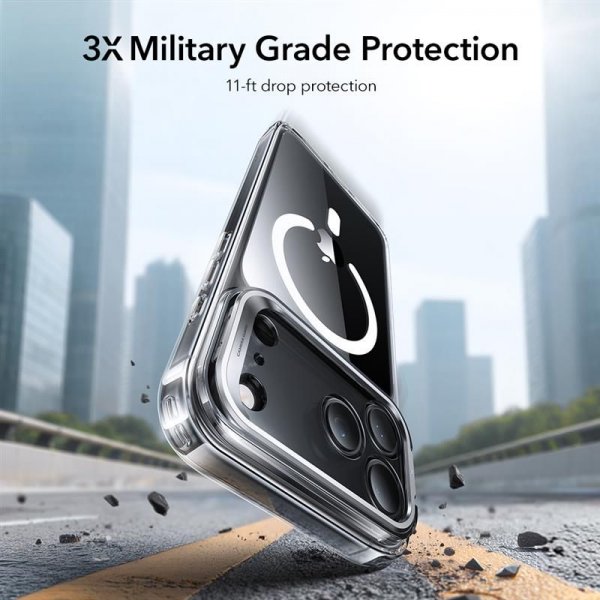 ESR iPhone 17 Pro Max Cover Classic Hybrid Kickstand MagSafe Transparent