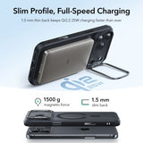 ESR iPhone 17 Pro Max Cover Classic Hybrid Kickstand MagSafe Sort Transparent