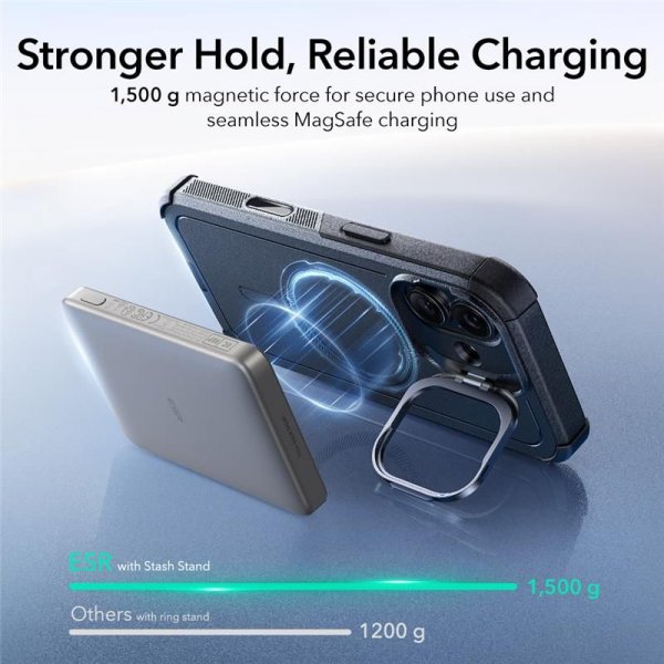 ESR iPhone 17 Cover Cyber Tough Kickstand MagSafe Sort