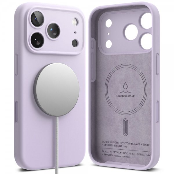 Ringke iPhone 17 Pro Max Cover Silikone Magnetisk Lilla