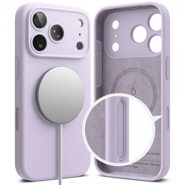 Ringke iPhone 17 Pro Max Cover Silikone Magnetisk Lilla