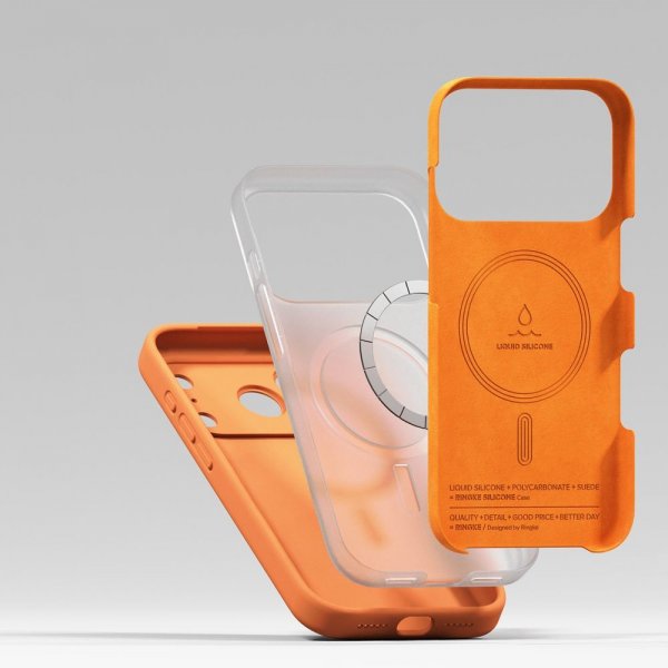 Ringke iPhone 17 Pro Max Cover Silicone Magnetic Tangerine