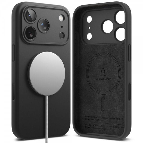 Ringke iPhone 17 Pro Cover Silicone Magnetic Lilla