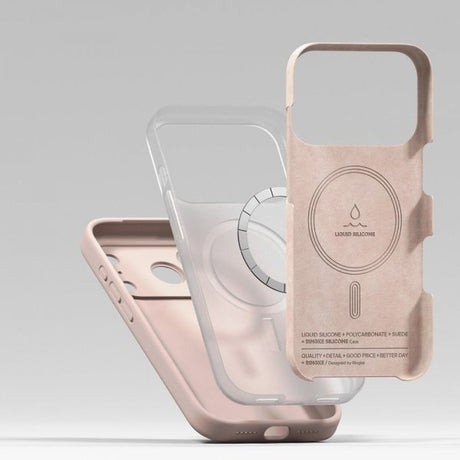 Ringke iPhone 17 Pro Cover Silikone Magnetic Pink Sand