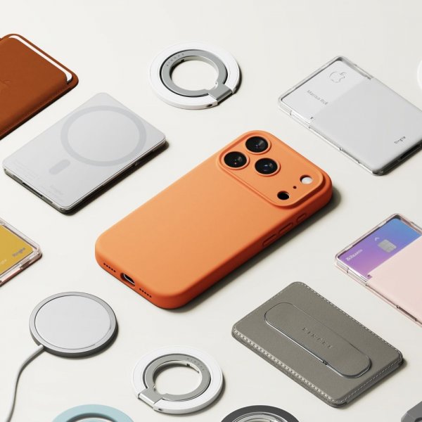 Ringke iPhone 17 Pro Cover Silikone Magnetisk Tangerine