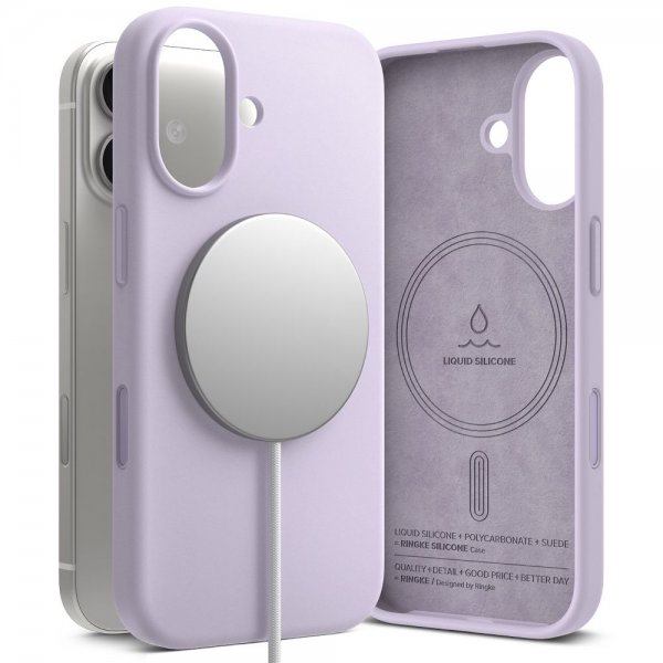 Ringke iPhone 17 Cover Silikone Magnetisk Lilla