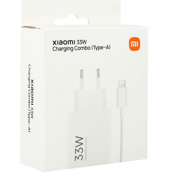 Xiaomi Original Oplader med USB-C kabel 33W Charging Combo 3A Type-A
