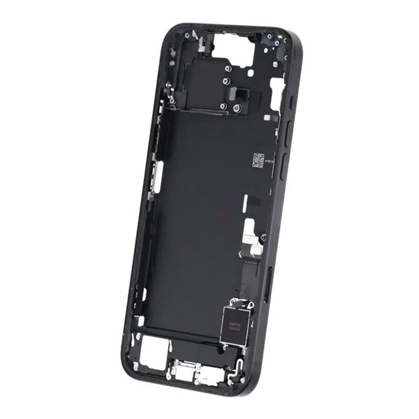 Mellemramme med smådele til iPhone 15 Plus - Sort OEM