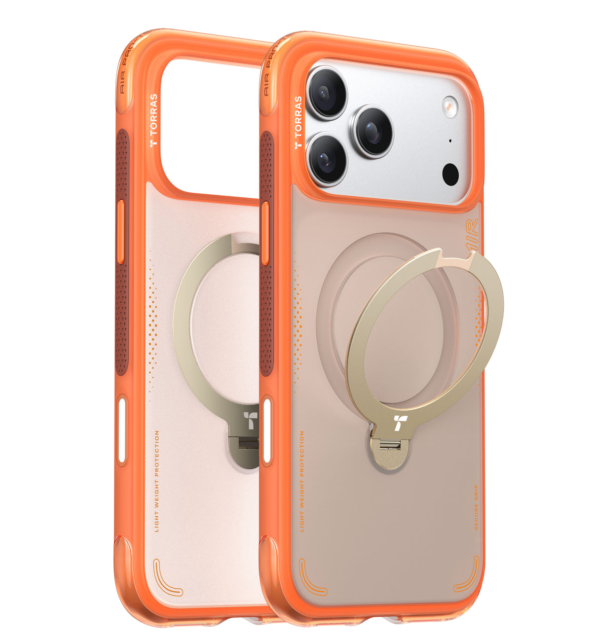 Torras iPhone 17 Pro Max Cover Ostand Q3 Air Energy Orange