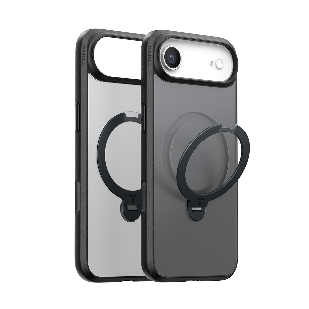 Torras iPhone Air Cover Ostand Q3 Spin Obsidian Black
