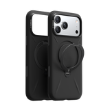Torras iPhone 17 Pro Cover Ostand Q3 Silicone Obsidian Black