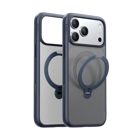 Torras iPhone 17 Pro Max Cover Ostand Q3 Spin Mørkeblå