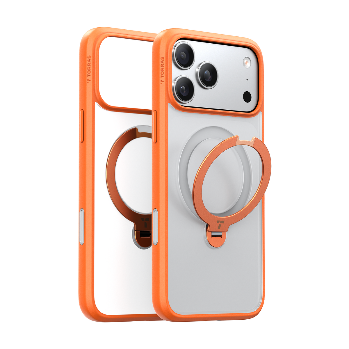Torras iPhone 17 Pro Max Cover Ostand Q3 Spin Energy Orange