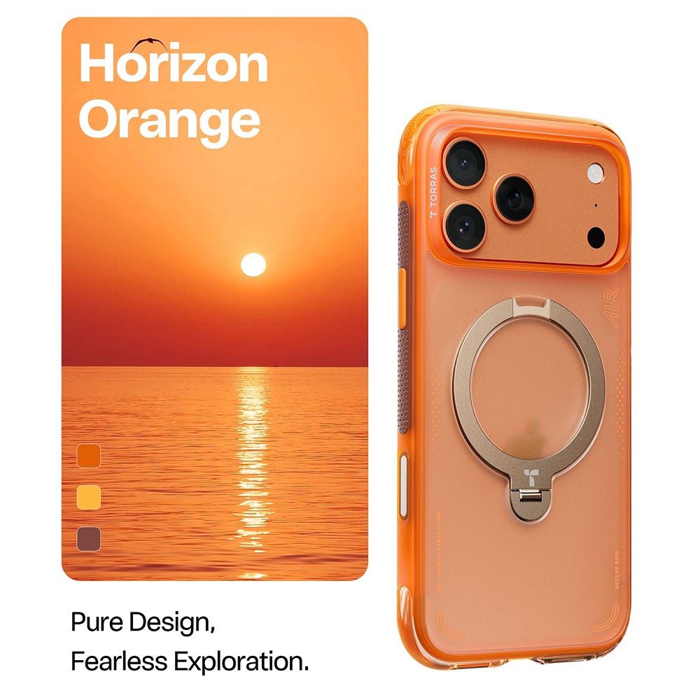 Torras iPhone 17 Pro Max Cover Ostand Q3 Silicone Obsidian Black