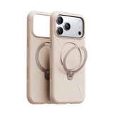 Torras iPhone 17 Pro Max Cover Ostand Q3 Silicone Desert Gold