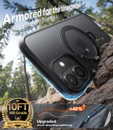 Torras iPhone 17 Cover Ostand Q3 Spin Obsidian Black