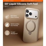 Torras iPhone 17 Pro Max Cover Ostand Q3 Silicone Desert Gold