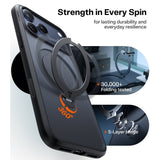 Torras iPhone 17 Pro Max Cover Ostand Q3 Spin Obsidian Black