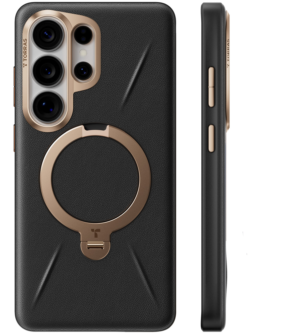 Torras Samsung Galaxy S26 Ultra Cover Ostand Q3 Vegskin Obsidian Black