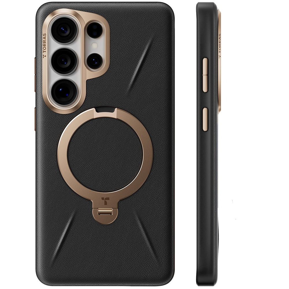 Torras Samsung Galaxy S26 Ultra Cover Ostand Q3 Vegskin Obsidian Black