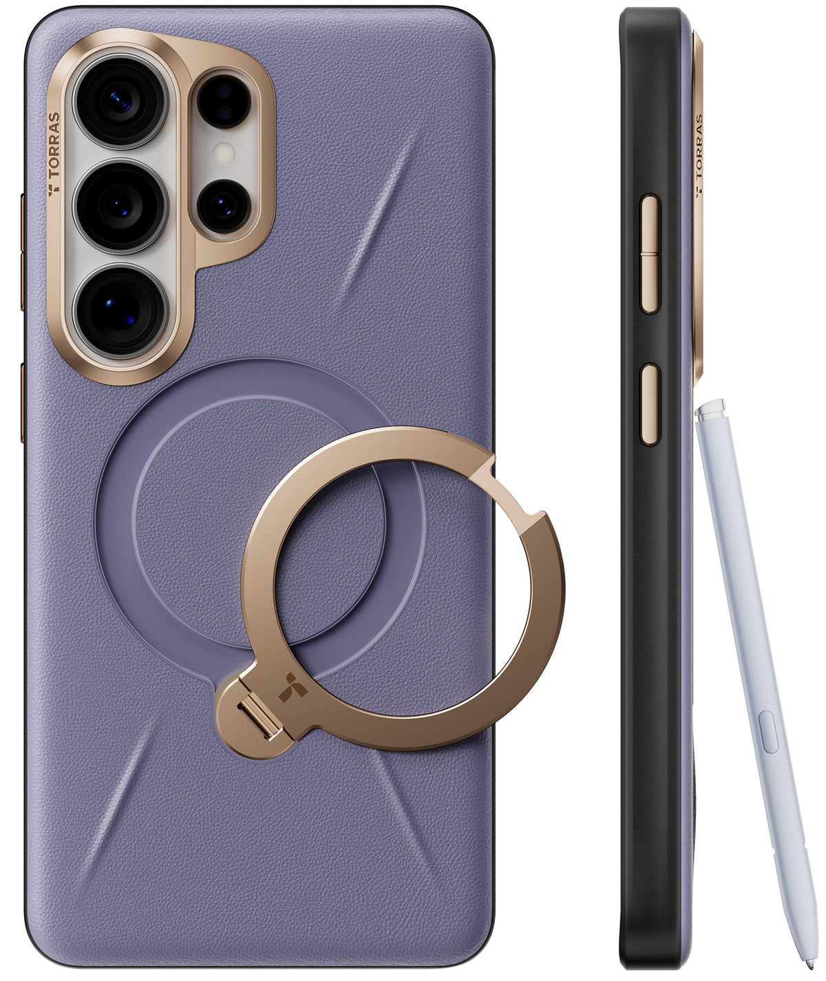 Torras Samsung Galaxy S26 Ultra Cover Ostand Q3 Vegskin Dark Purple