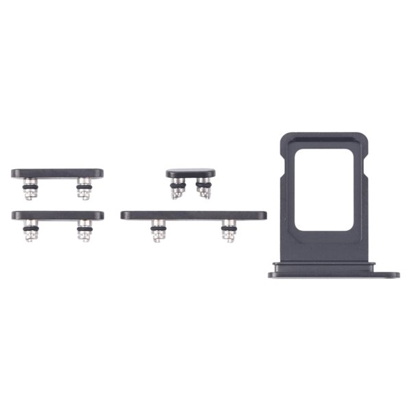 Knapper og SIM-kortholder til iPhone 16 Pro og 16 Pro Max - Sort