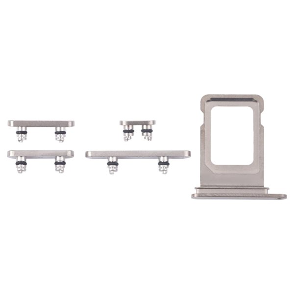 Knapper og SIM-kortholder til iPhone 16 Pro og 16 Pro Max - Naturlig Titanium