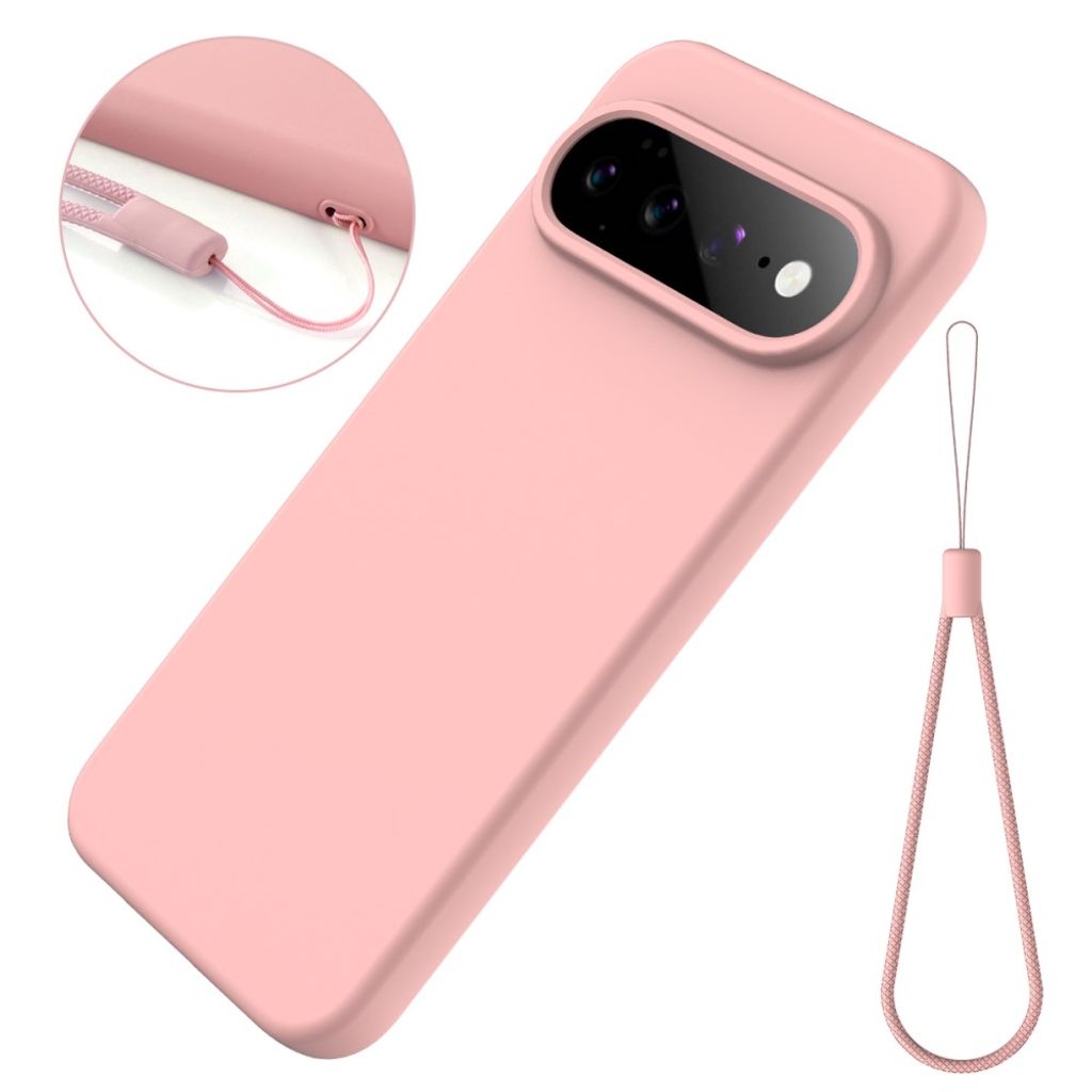 Google Pixel 11 Pro XL Cover med Strap Silikone Lyserød
