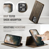 CaseMe iPhone 15 Pro Etui C49 Series Brun