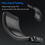 Xiaomi 17 Ultra Cover Børstet Kulfiber-tekstur Sort