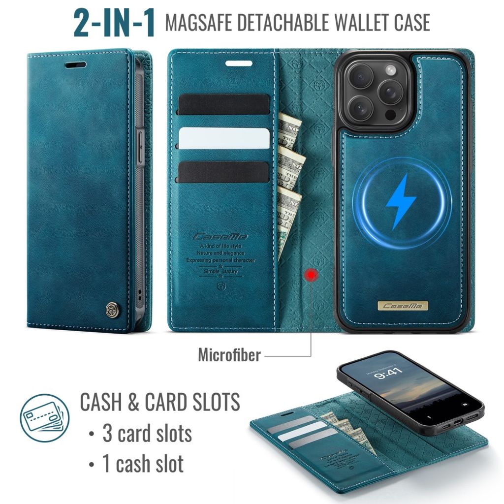 CaseMe iPhone 15 Pro Max Etui C49 Series Grøn