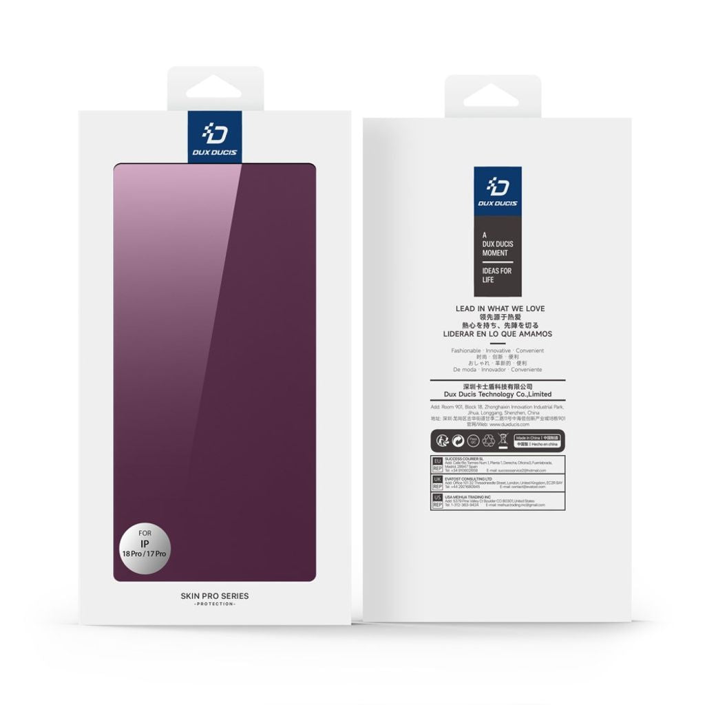 Dux Ducis iPhone 17 Pro/iPhone 18 Pro Etui Skin Pro Series Rød