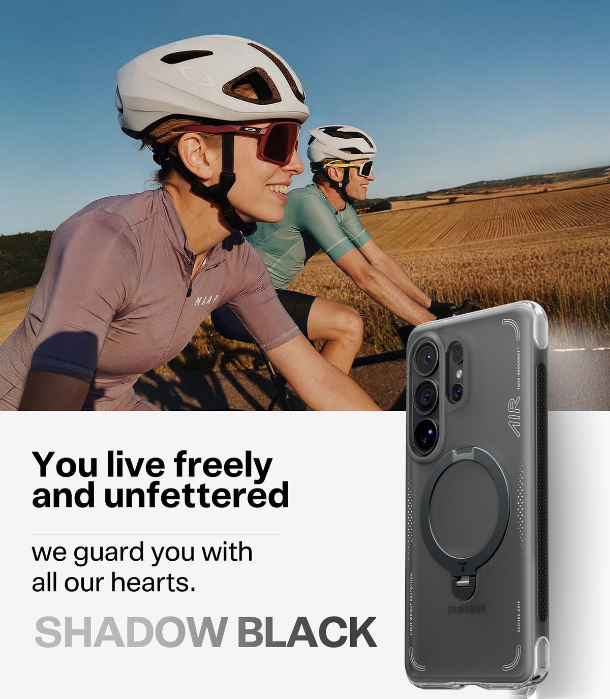Torras Samsung Galaxy S26 Ultra Cover Ostand Q3 Air Shadow Black