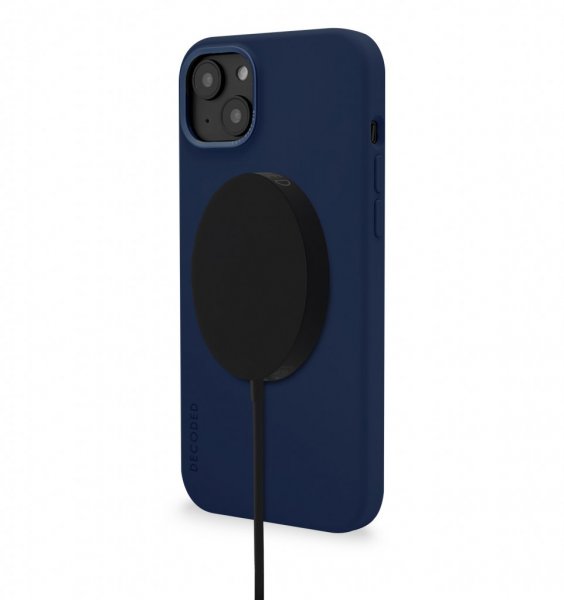Decoded iPhone 14 Plus Cover Silikone Backcover Navy Peony