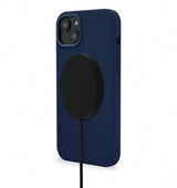 Decoded iPhone 14 Plus Cover Silikone Backcover Navy Peony