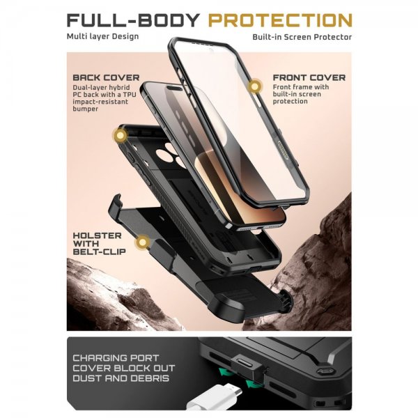 Supcase iPhone 17 Pro Cover UB Pro Sort