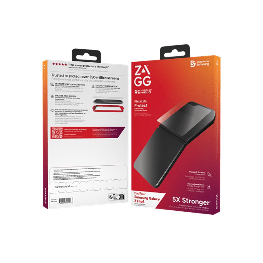 ZAGG InvisibleShield Samsung Galaxy Z Flip 6/Flip 7 FE Skærmbeskyttelse Glass Elite